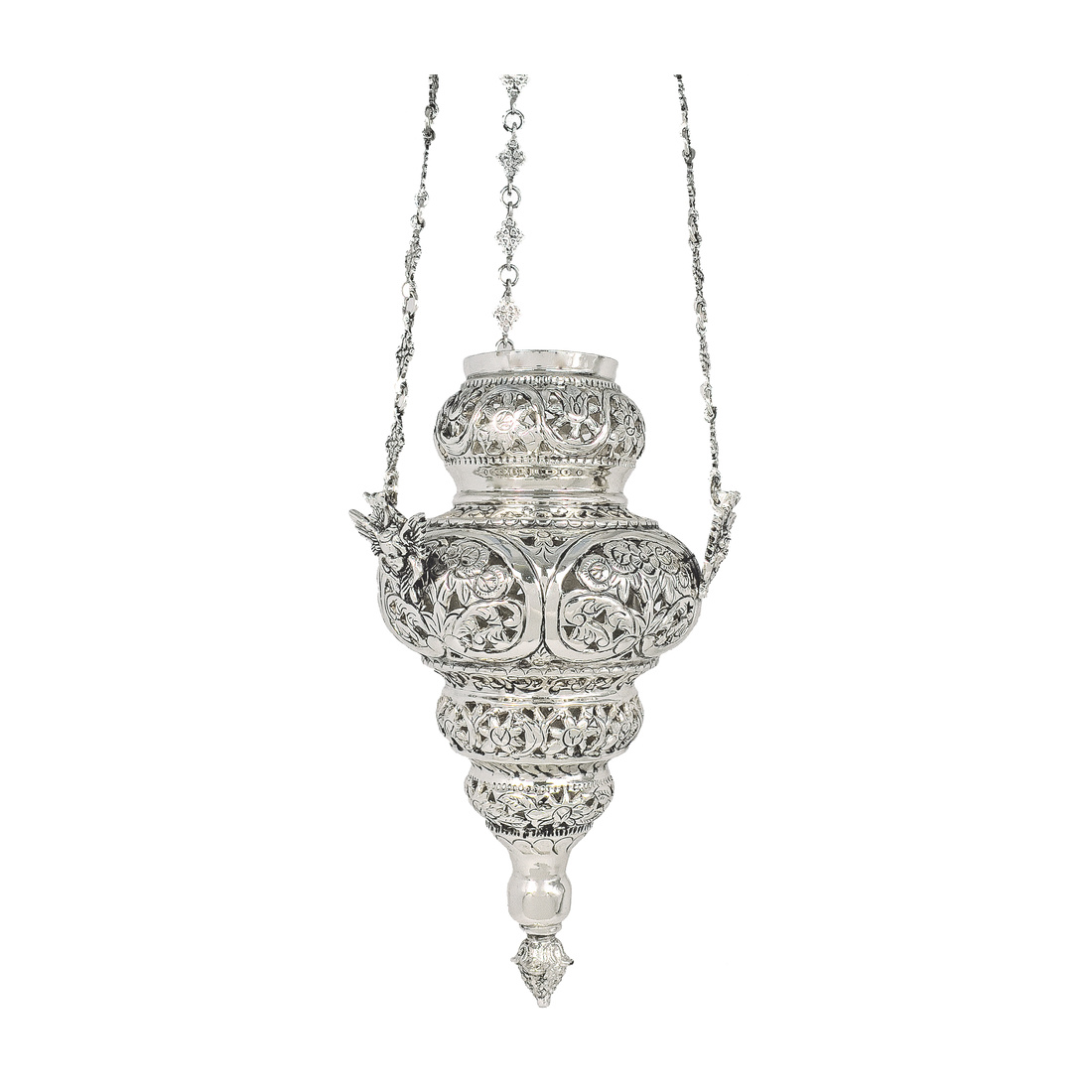 Corfu Candle No4 New Perforated Silver Patina | 1287