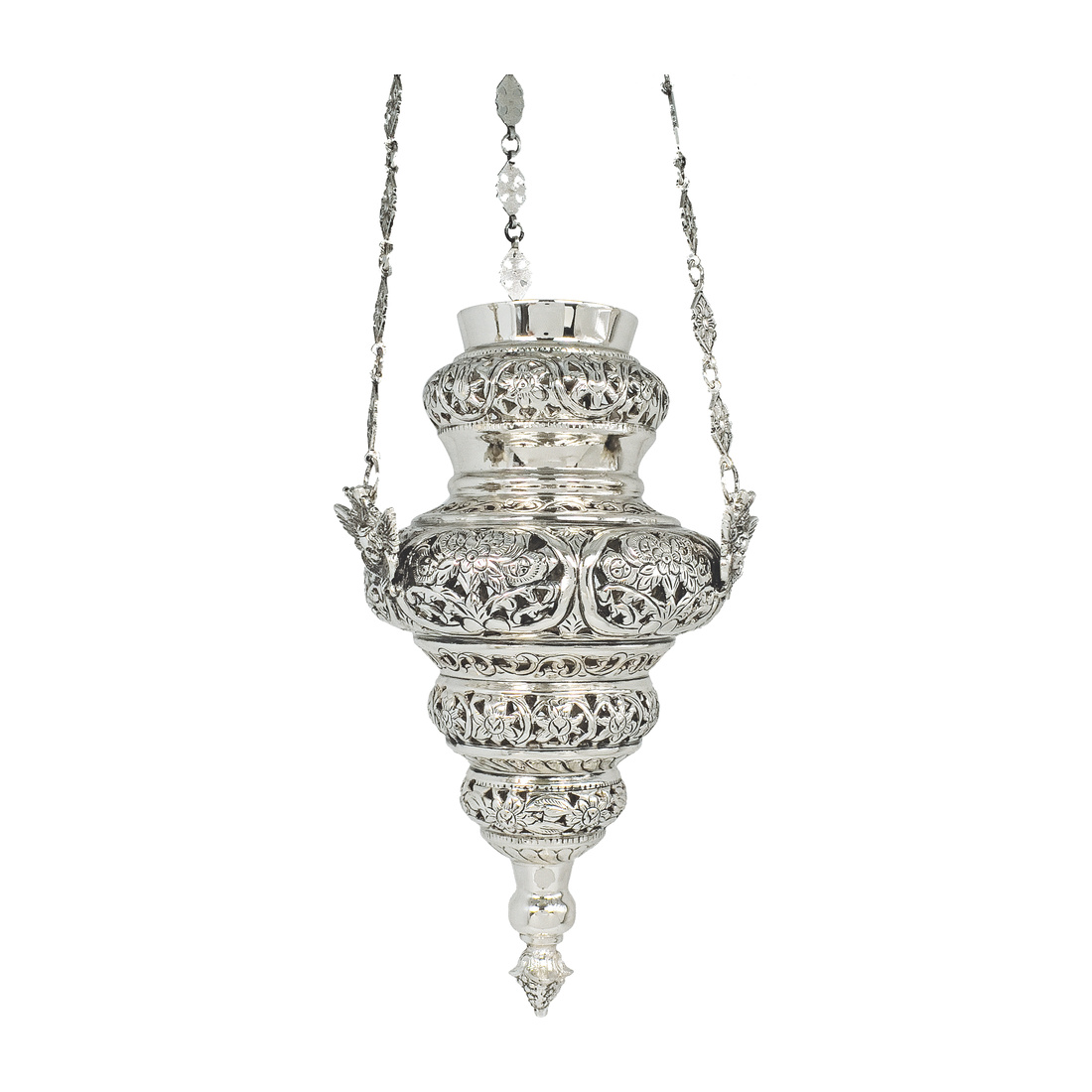 Corfu Candle No 3 New Perforated Silver Patina | 1288