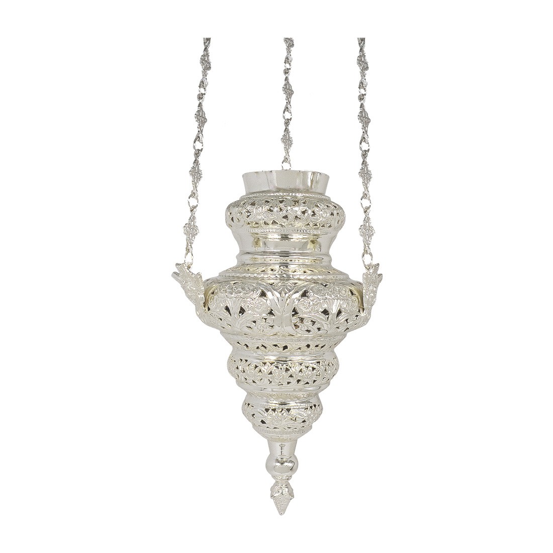 Corfu Candle No 3 New Perforated Silver | 1294
