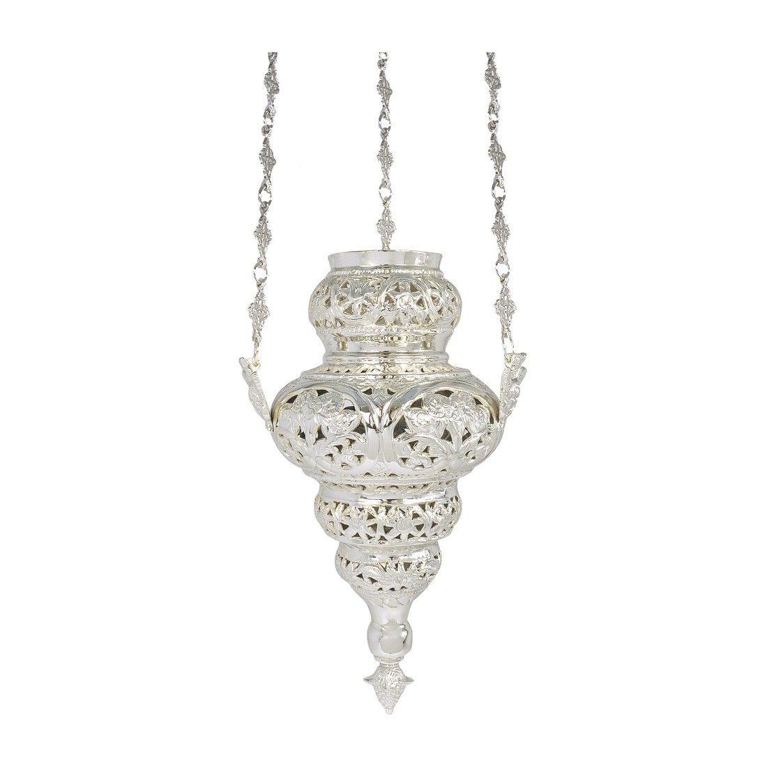Corfu Candle No 2 New Perforated Silver | 1295
