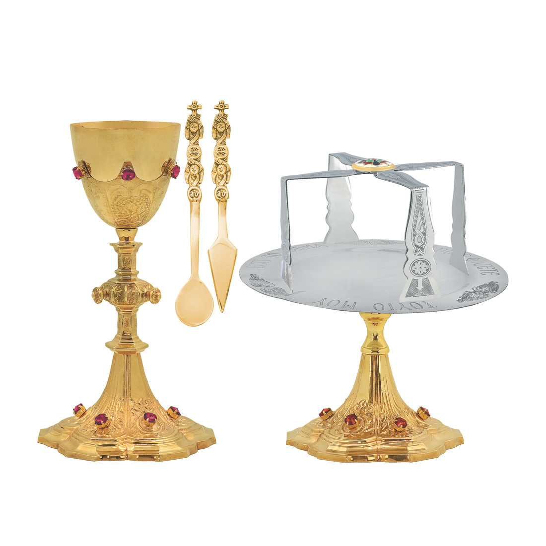 Chalice Set Curved Cold With Red Stone 250Ml | 1375