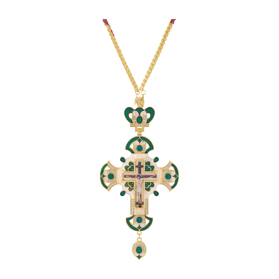 Pectoral Cross Green Smalto | 14104
