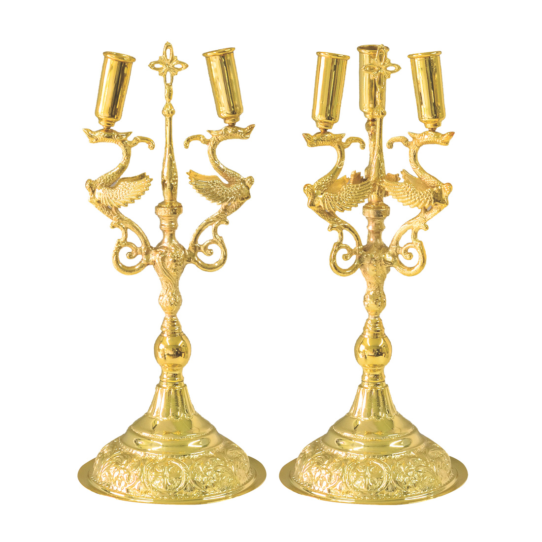 Orthodox Episcopal Dikirion and Trikirion Gold color | 3601
