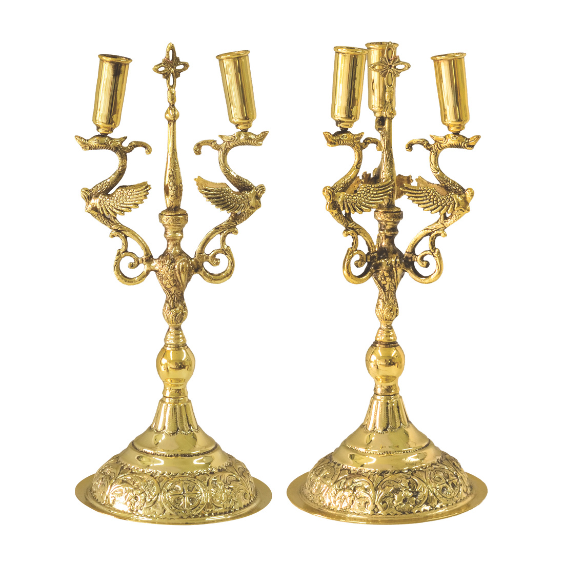 Orthodox Episcopal Dikirion and Trikirion Gold Color | 3605