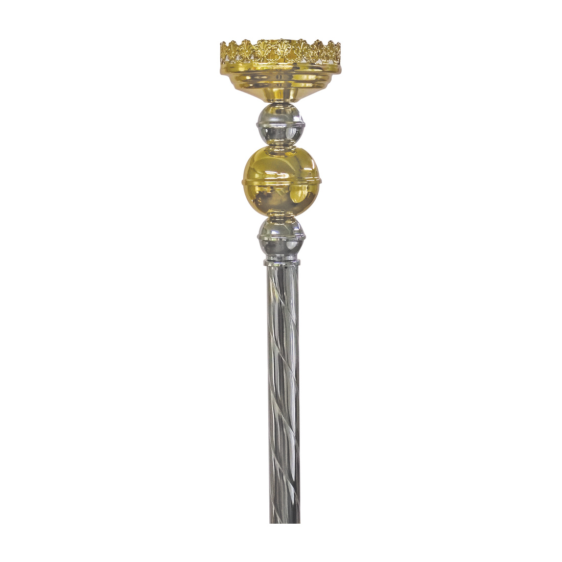 Processional Candle Stand  - Silver and Gold color | 3706