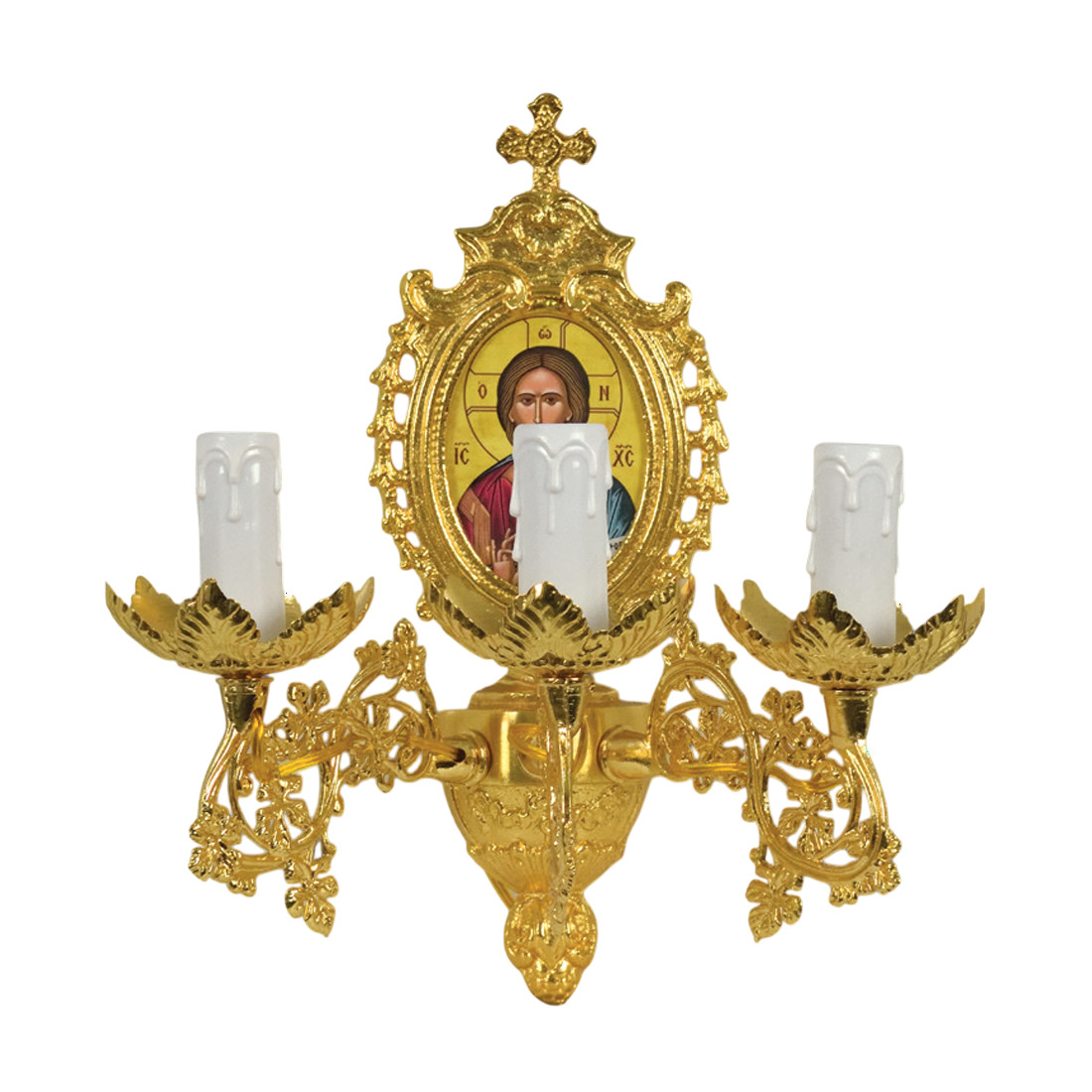 Triple-Light Wall Sconce with Frame | 3719
